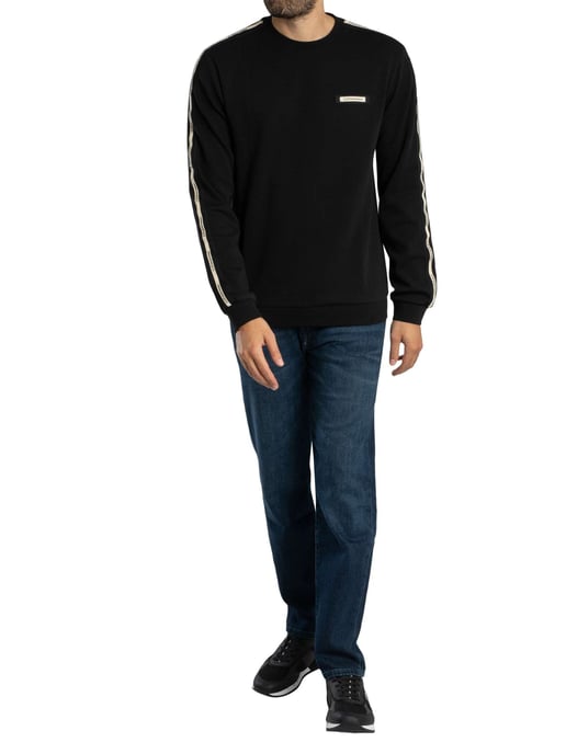 EA7 Merk Rib Sweatshirt, Zwart - Image 5