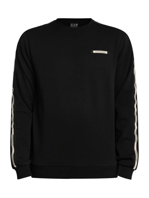 EA7 Merk Rib Sweatshirt, Zwart - Image 6