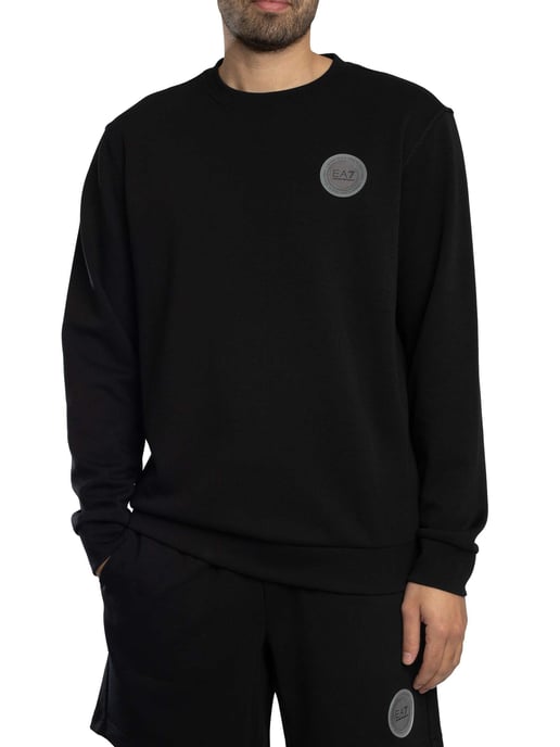 EA7 Sweatshirt Met Logopatch, Zwart - Image 2