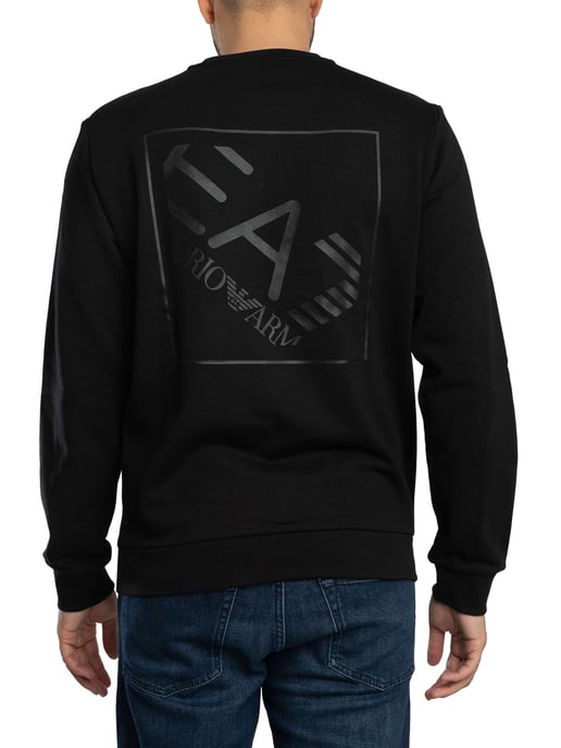 EA7 Sweatshirt Met Logo Op De Achterkant, Zwart - Image 3