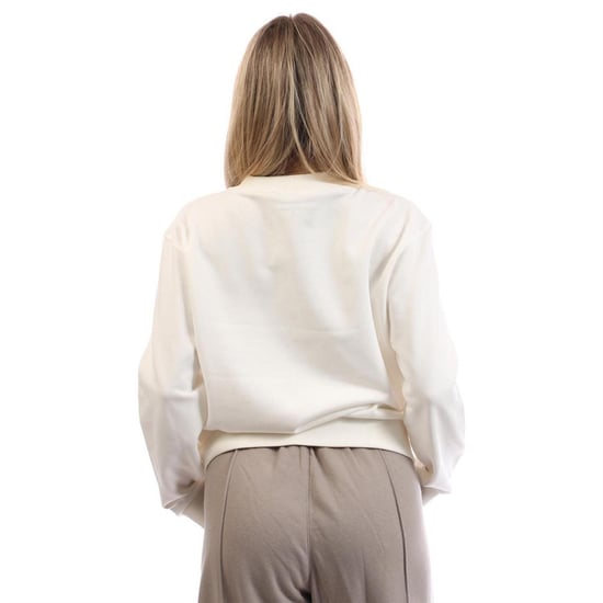 Emporio Armani Womens/Ladies EA7 Logo Cotton Sweatshirt (White) - Image 3