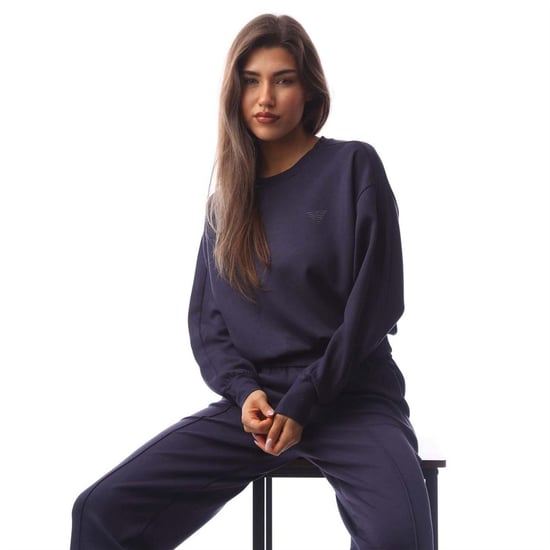 Emporio Armani Womens/Ladies Relaxed Fit Sweatshirt (Blue) - Image 4