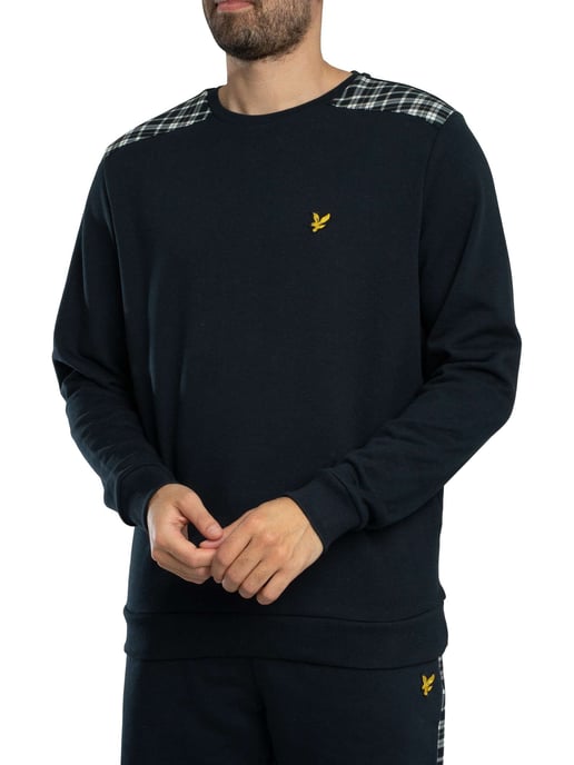 Lyle & Scott Trui Met Geruite Panelen, Blauw - Image 2