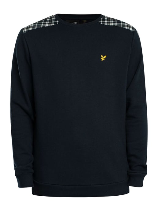 Lyle & Scott Trui Met Geruite Panelen, Blauw - Image 6