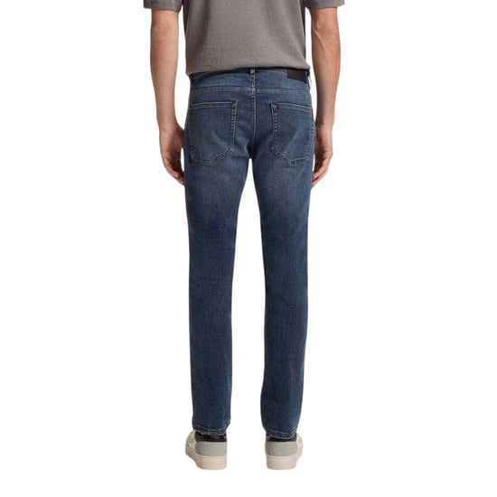 Boss Mens Delaware Denim Slim Mid Rise Jeans (Navy) - Image 2