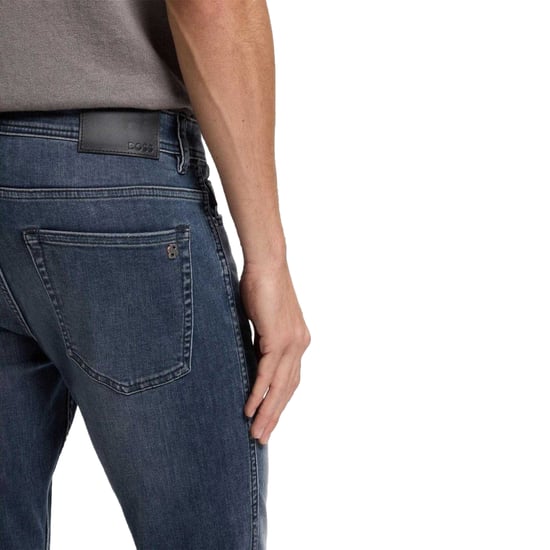 Boss Mens Delaware Denim Slim Mid Rise Jeans (Navy) - Image 3