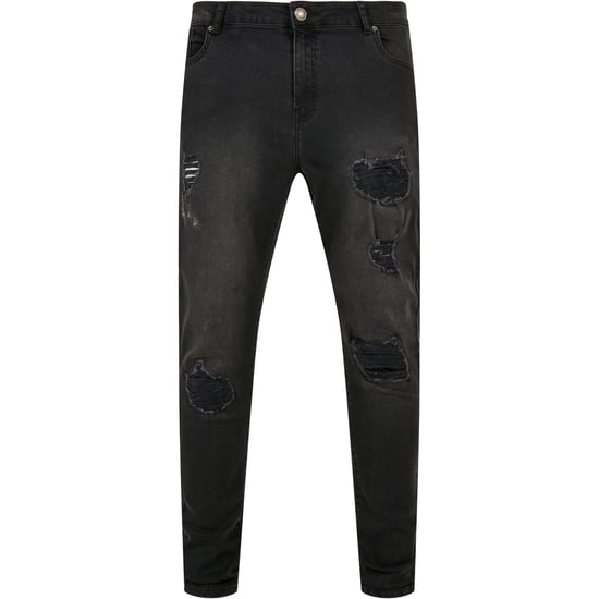 Urban Classics Heren Heavy Destroyed Slim Jeans (Zwart) - Image 1
