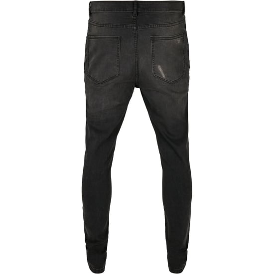Urban Classics Heren Heavy Destroyed Slim Jeans (Zwart) - Image 2