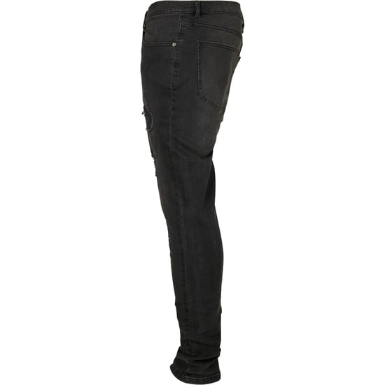 Urban Classics Heren Heavy Destroyed Slim Jeans (Zwart) - Image 3