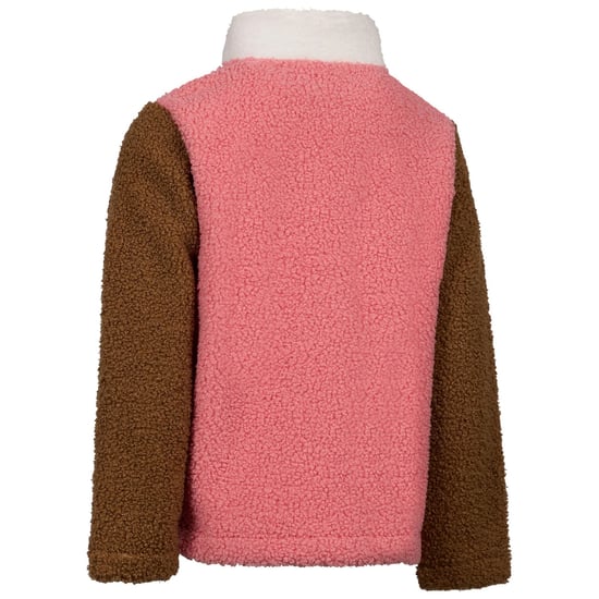 Trespass Childrens/Kids Mitta Colour Block Fleece Top (Peach Pink) - Image 2