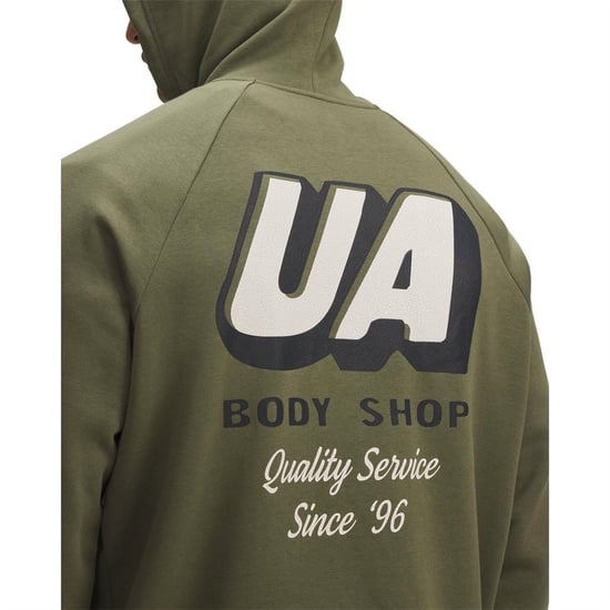 Under Armour Heren Rival Fleece Hoodie (Groen) - Image 3