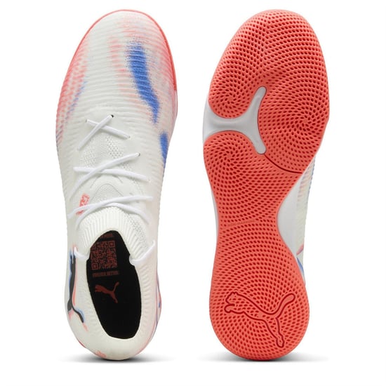 Puma Mens Future 8 Match Flat Indoor Football Shoes (Puma White) - Image 3