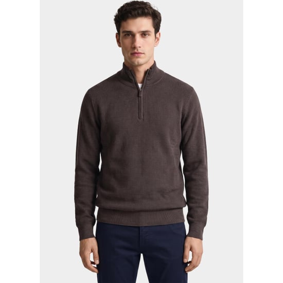R2 Amsterdam Pullover heren structured half zip 134.zip.001/042 - Image 1