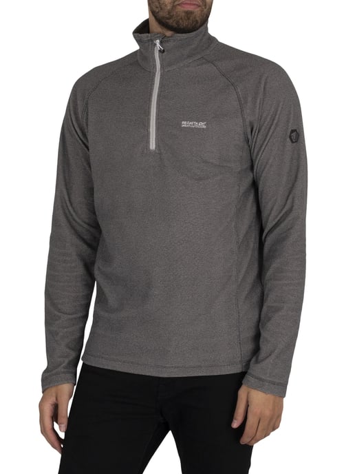 Regatta Montes Lightweight Half Zip Mini Stripe Sweatshirt, Grey - Image 1