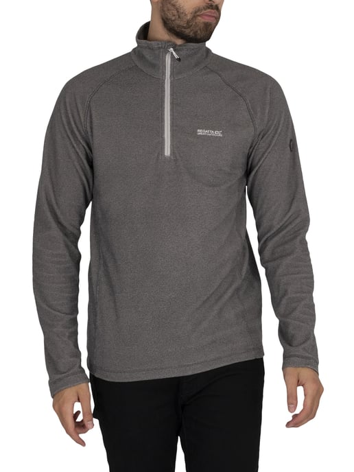 Regatta Montes Lightweight Half Zip Mini Stripe Sweatshirt, Grey - Image 2