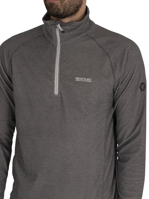 Regatta Montes Lightweight Half Zip Mini Stripe Sweatshirt, Grey - Image 4