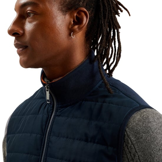 Ted Baker Atho Regular Fit Gewatteerd Gilet In Marineblauw - Image 4