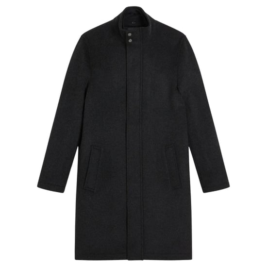 Ted Baker Ederson Wool Blend Funnel Neck Grey Coat - Image 1