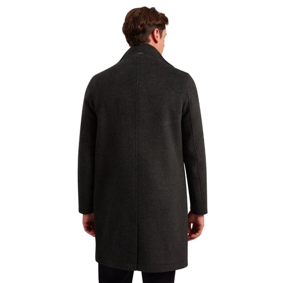 Ted Baker Ederson Wool Blend Funnel Neck Grey Coat - Image 2