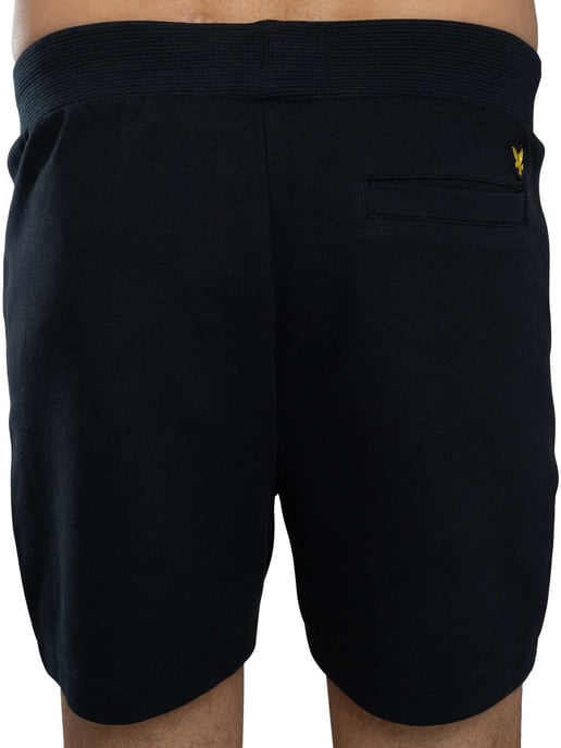 Lyle & Scott Pique Track Sweat Shorts, Blue - Image 4