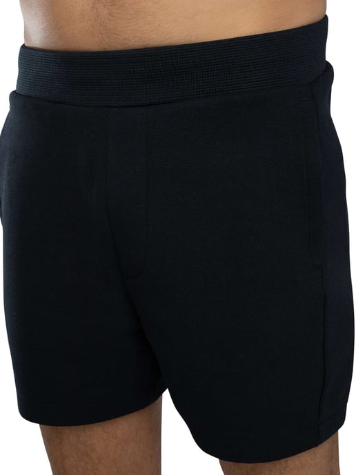 Lyle & Scott Pique Track Sweat Shorts, Blue - Image 5