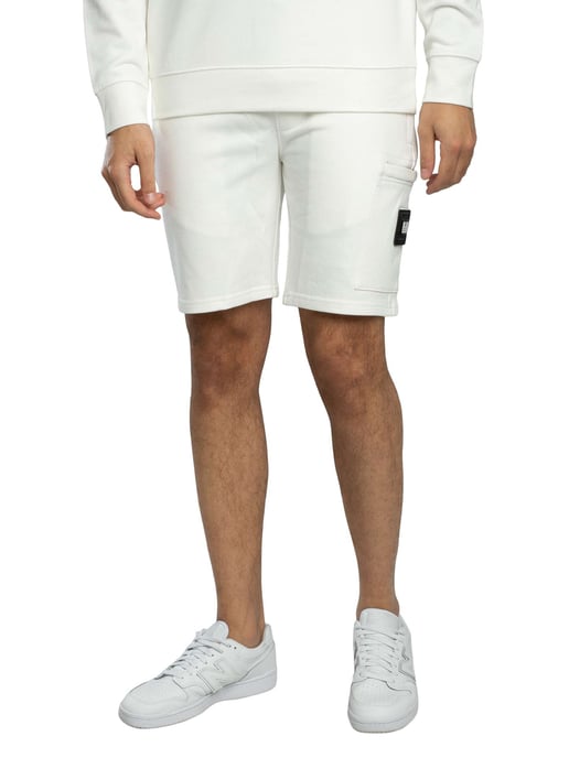 Weekend Offender Hawkins Zip Pocket Sweat Shorts, White - Image 1