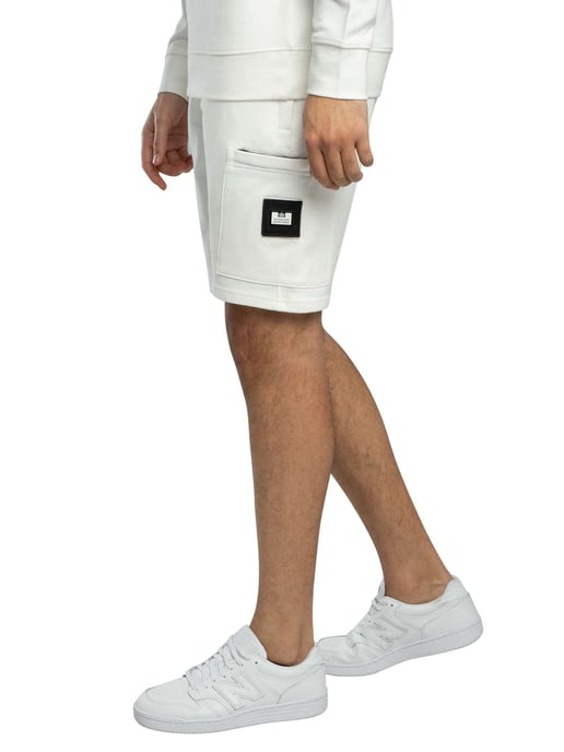 Weekend Offender Hawkins Zip Pocket Sweat Shorts, White - Image 2