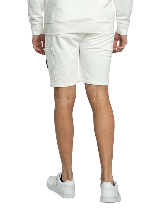 Weekend Offender Hawkins Zip Pocket Sweat Shorts, White - Image 3