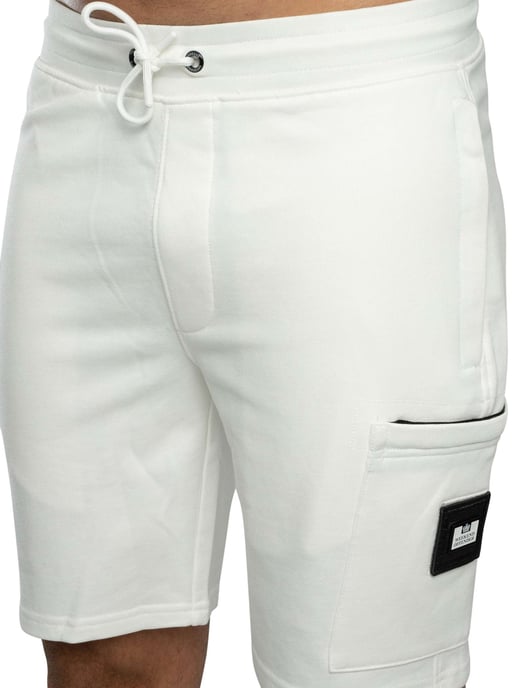 Weekend Offender Hawkins Zip Pocket Sweat Shorts, White - Image 5