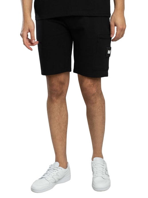 Weekend Offender Hawkins Zip Pocket Sweat Shorts, Black - Image 1