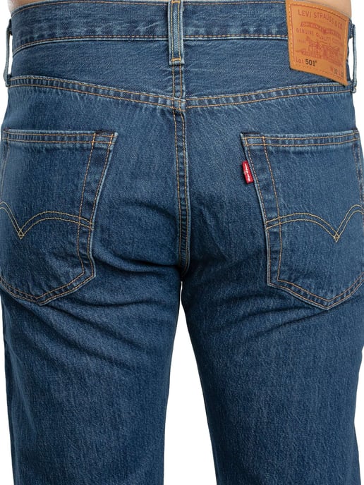 Levi's 501 Original Fit Denim Jeans, Blauw - Image 4
