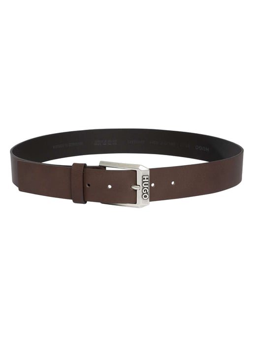 HUGO Gelio Leather Belt, Brown - Image 4