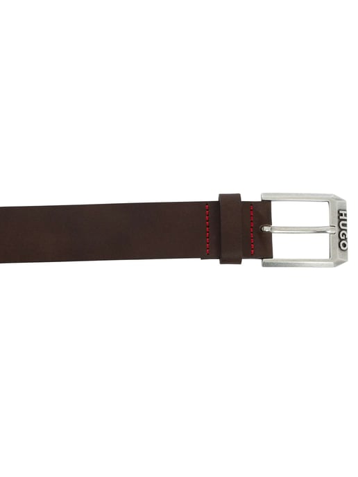 HUGO Gelio Leather Belt, Brown - Image 5