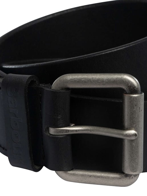 Barbour Allanton Leather Belt, Black - Image 2