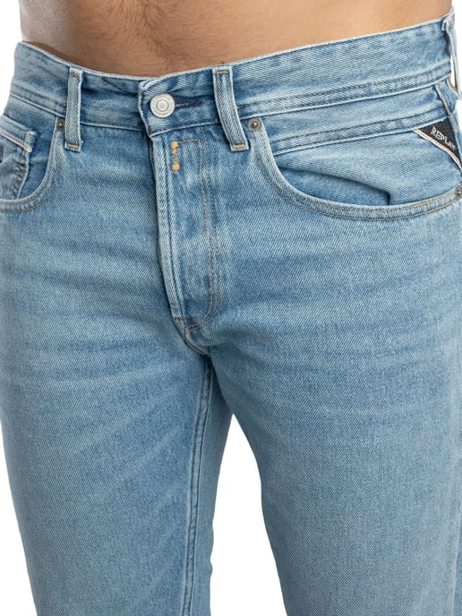 Replay Grover Straight Fit Jeans, Blauw - Image 5