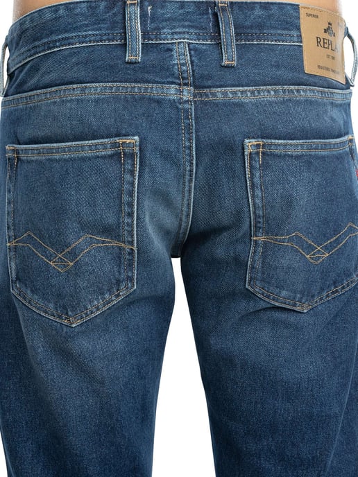 Replay Grover Rechte Jeans, Blauw - Image 4