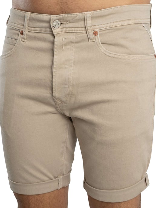 Replay RBJ 981 Denim Tapered Shorts, Beige - Image 5
