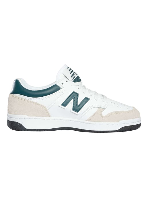 New Balance 480 Leather Trainers, White - Image 3