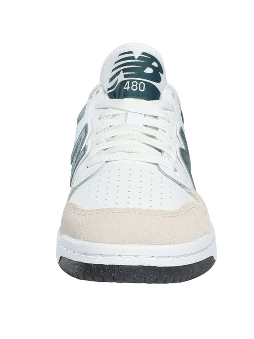New Balance 480 Leather Trainers, White - Image 4