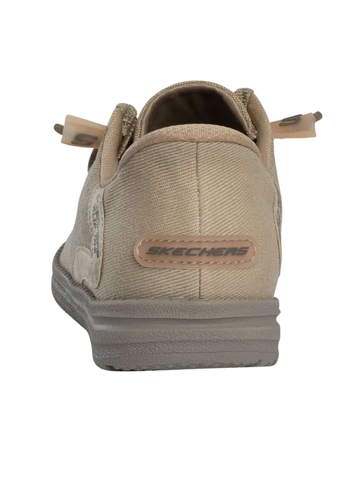 Skechers Slip-Ins Relaxed Fit Melson Trainers, Beige - Image 5