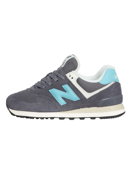 New Balance 574 Suede Trainers, Grijs - Image 2
