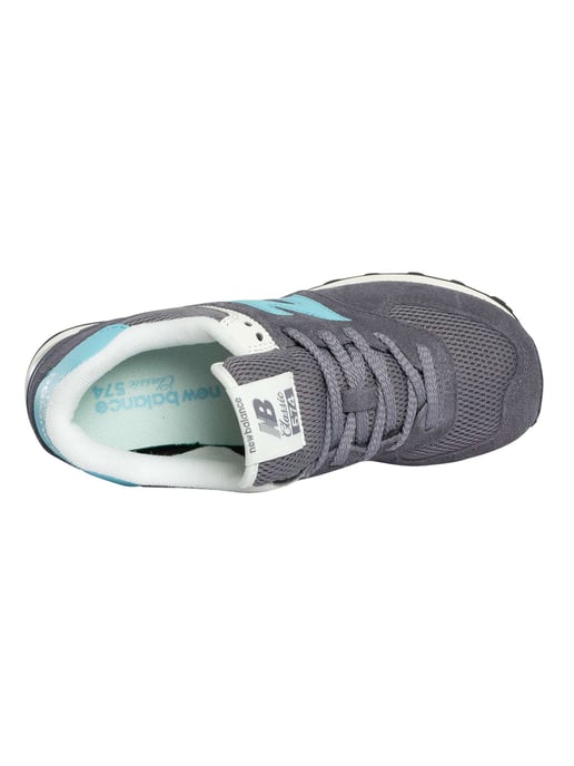New Balance 574 Suede Trainers, Grijs - Image 6