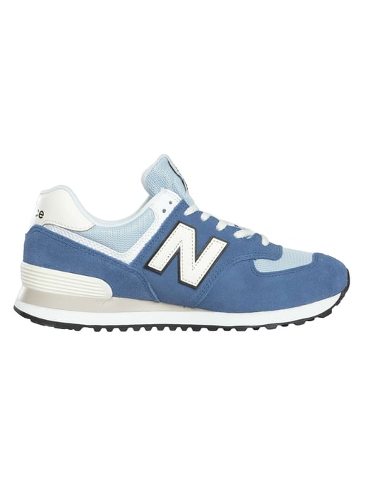 New Balance 574 Suede Trainers, Blauw - Image 3