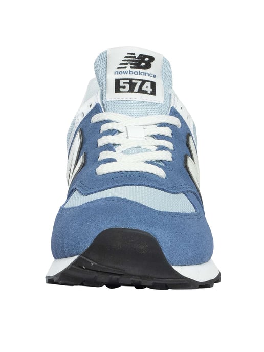 New Balance 574 Suede Trainers, Blauw - Image 4