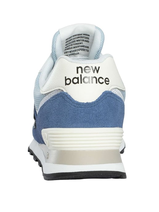 New Balance 574 Suede Trainers, Blauw - Image 5