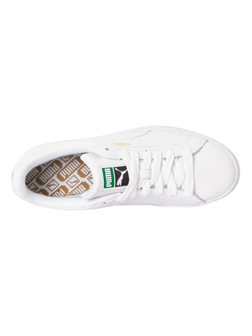 Puma Basket Klassieke Leren Sneakers, Wit - Image 6