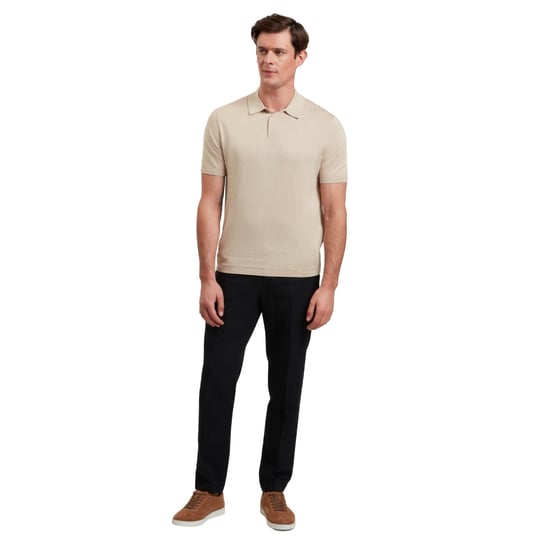Ted Baker Nickk Knitted Taupe Polo Shirt - Image 3