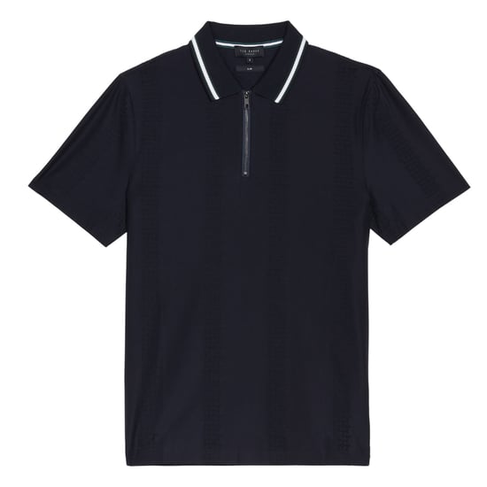 Ted Baker Orbite Slim Fit Jacquard T Polo Shirt - Image 1
