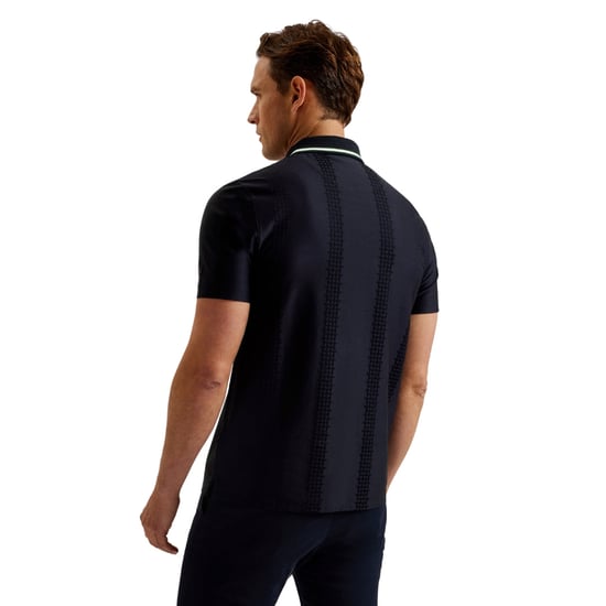 Ted Baker Orbite Slim Fit Jacquard T Polo Shirt - Image 2