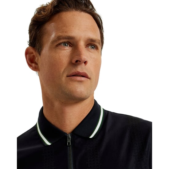 Ted Baker Orbite Slim Fit Jacquard T Polo Shirt - Image 3